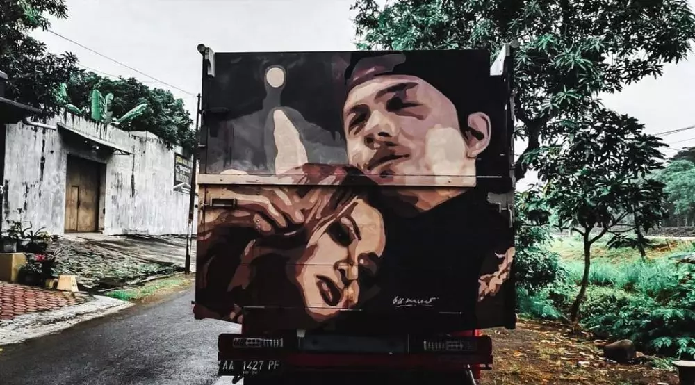 Foto Atta Aurel di bak truk © 2021 brilio.net Instagram
