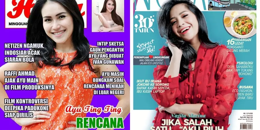 Ayu dan Nagita majalah © Facebook & Twitter Ayu dan Nagita majalah © Facebook & Twitter