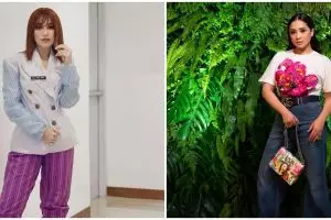 10 Beda gaya Ayu Ting Ting dan Nagita Slavina saat jadi model majalah