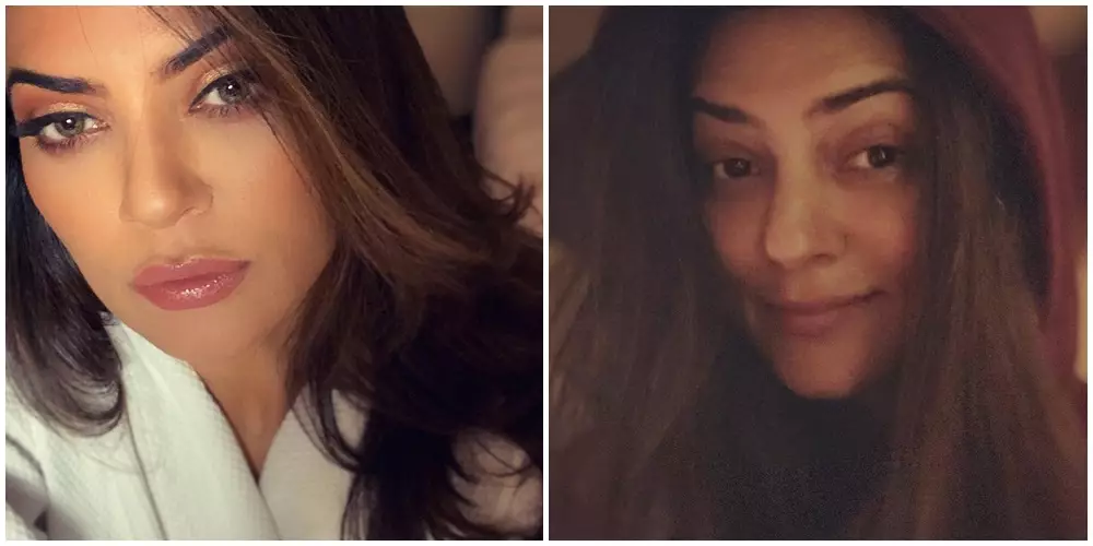 eks miss india pakai dan tanpa makeup © 2021 Instagram