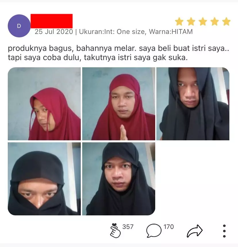 Review lucu beli jilbab © Twitter Review lucu beli jilbab © Twitter