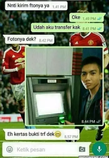 Chat kirim bukti transfer © berbagai sumber