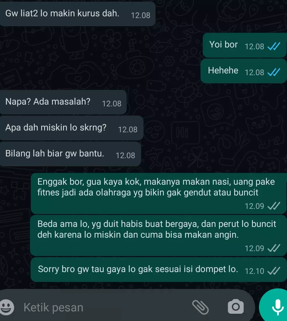 chat lucu balasan orang dikatain Berbagai sumber
