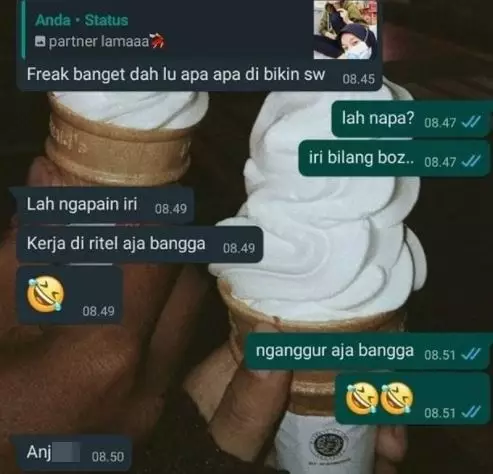 chat lucu balasan orang dikatain Berbagai sumber