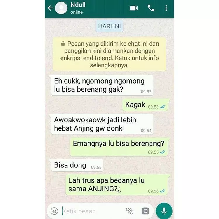 chat lucu balasan orang dikatain Berbagai sumber