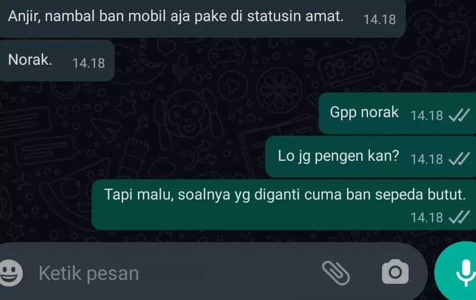chat lucu balasan orang dikatain Berbagai sumber