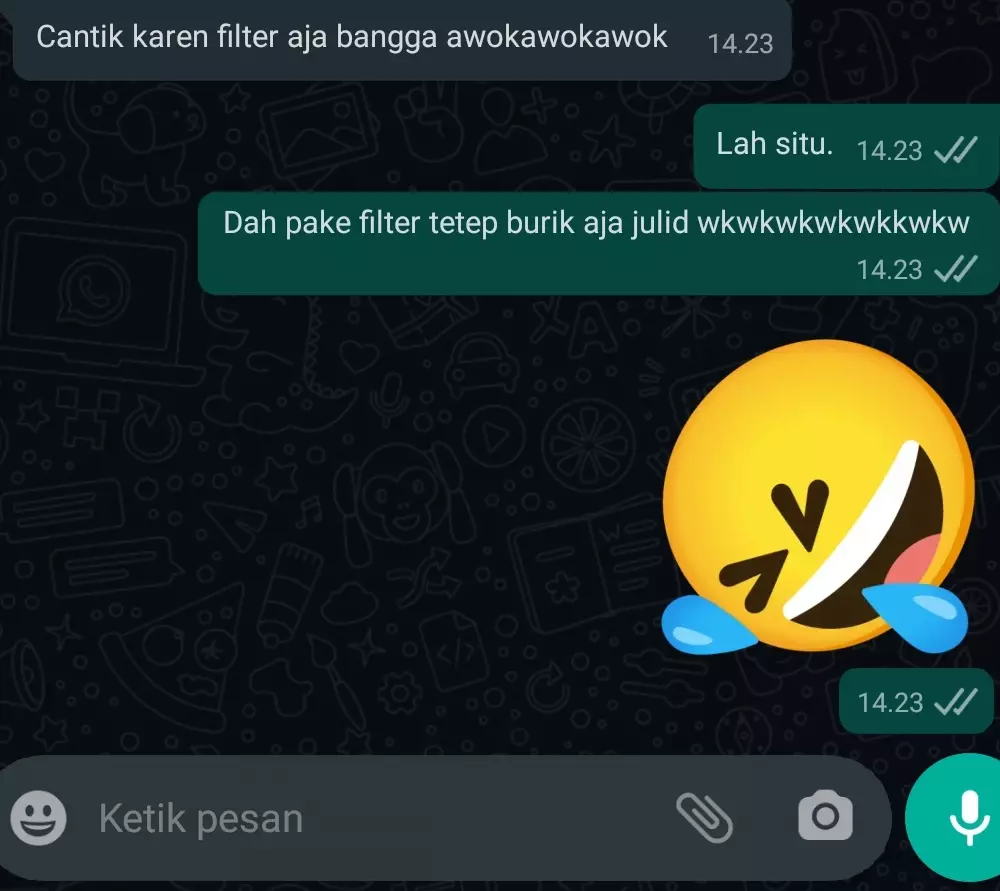 chat lucu balasan orang dikatain Berbagai sumber