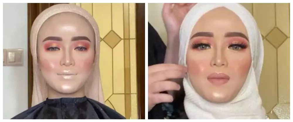 riasan pengantin wanita pucat © Instagram/@khadijahazzahra_makeup