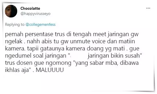 Curhatan kocak kuliah online 4 © Twitter