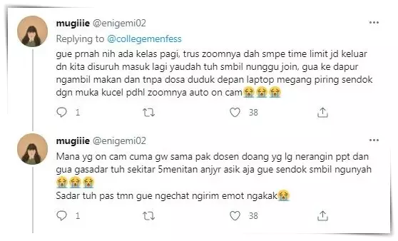 Curhatan kocak kuliah online 8 © Twitter