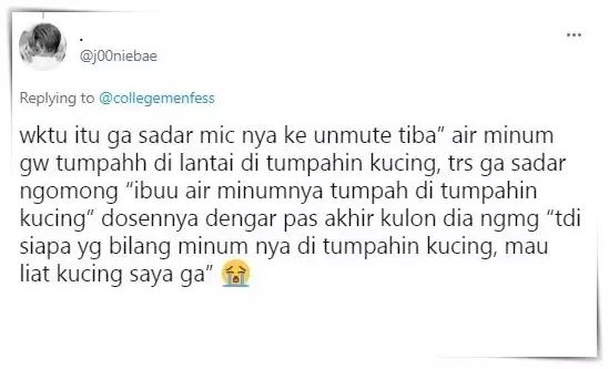 Curhatan kocak kuliah online 10 © Twitter