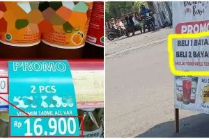 20 Spanduk kocak promo dagangan ini bikin pembeli ngelus dada