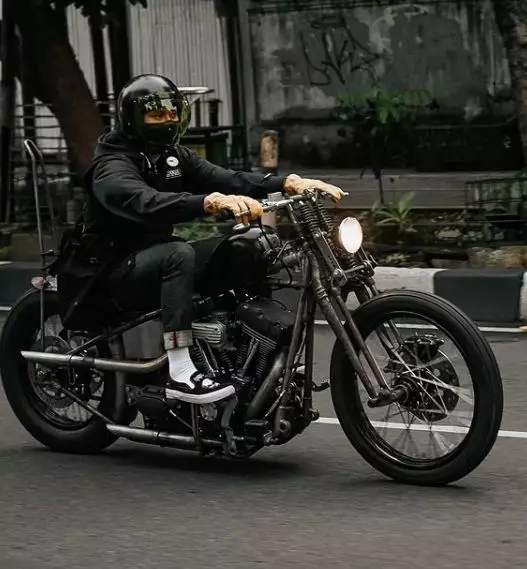 Potret presenter pria saat naik motor gede © berbagai sumber Potret presenter pria saat naik motor gede © berbagai sumber