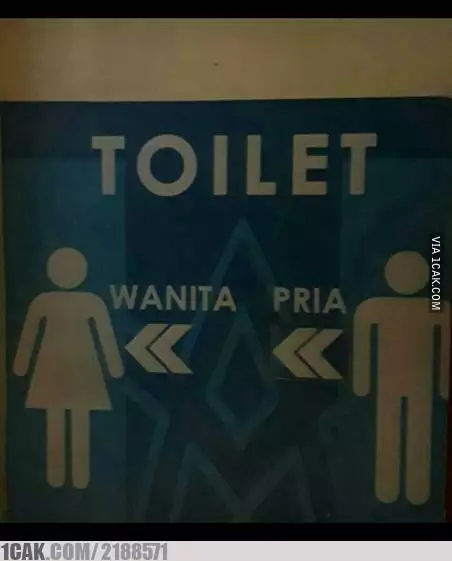 Spanduk dan papan WC umum © berbagai sumber