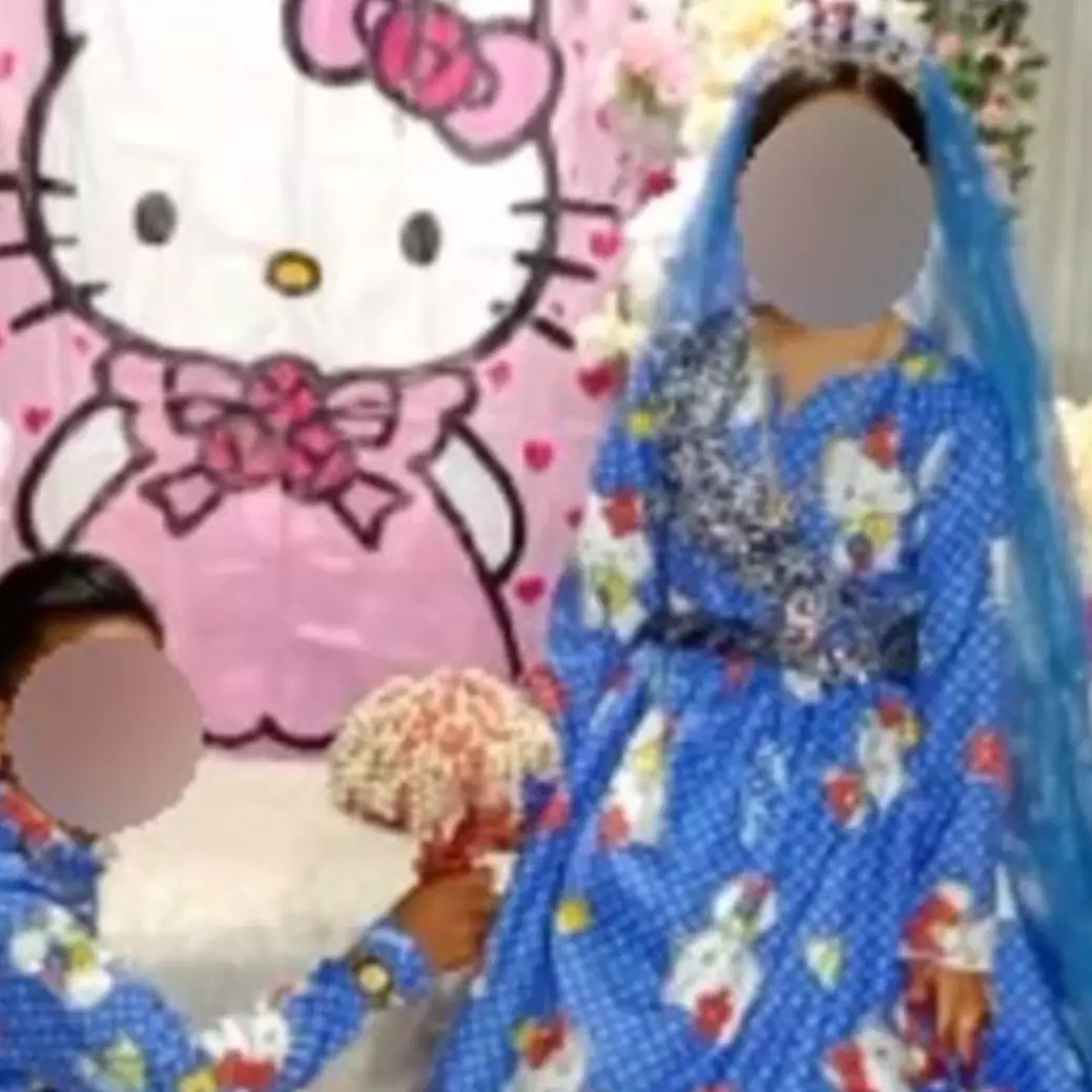 Viral pernikahan bertema Hello Kitty, wajah mempelai curi perhatian