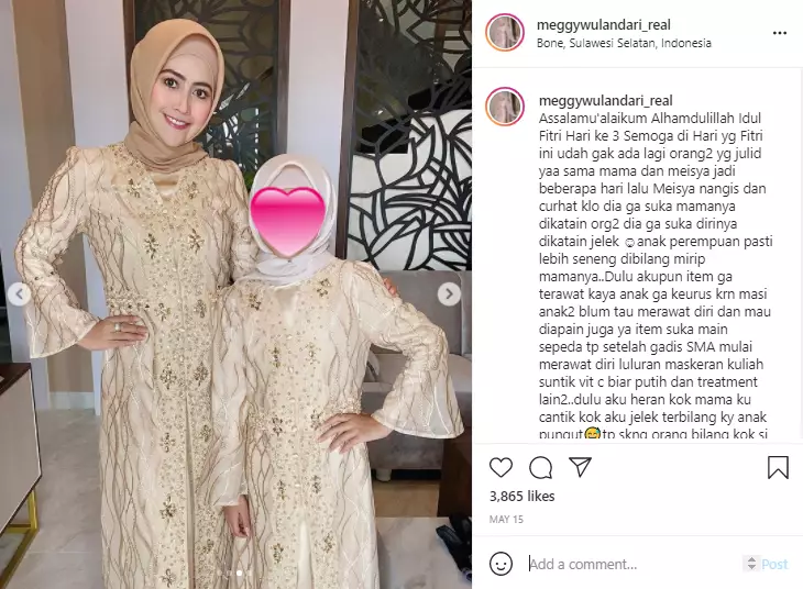 Sang anak malu disebut mirip dirinya Instagram Sang anak malu disebut mirip dirinya Instagram