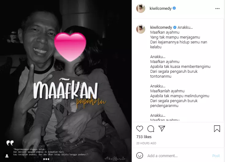 Sang anak malu disebut mirip dirinya Instagram Sang anak malu disebut mirip dirinya Instagram