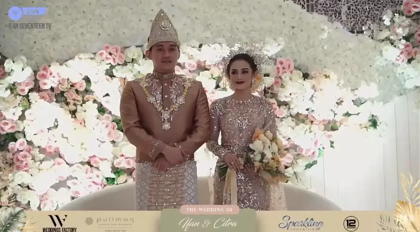 momen resepsi ifan seventeen dan citra monica © YouTube