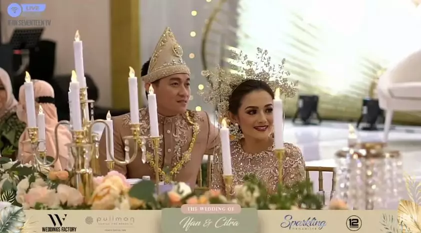 momen resepsi ifan seventeen dan citra monica © YouTube