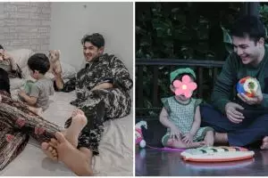 Beda gaya 10 raja FTV saat momong anak, ayah idaman