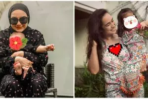 Beda gaya outfit 8 seleb cantik blasteran saat momong anak