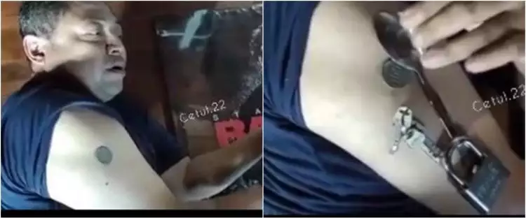 Viral video pria tempel besi di lengan, faktanya bikin geregetan