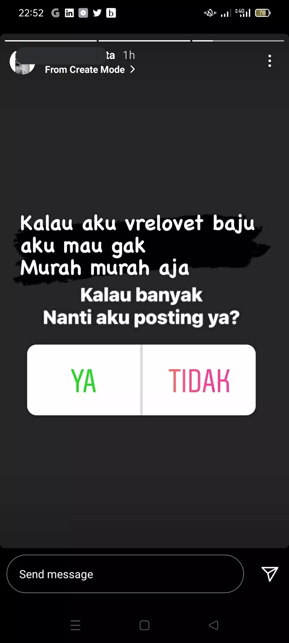 Status WA pedagang bikin geregetan © Twitter