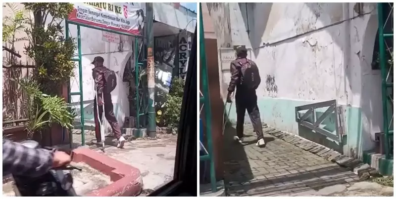 potret lucu di pinggir jalan © 2021 Instagram