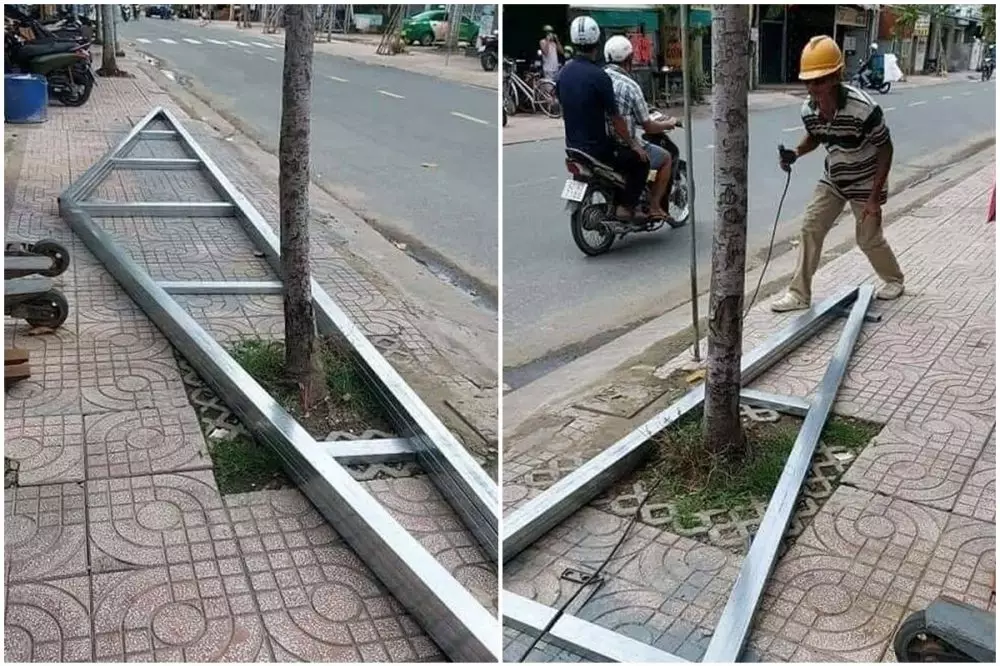 potret lucu di pinggir jalan © 2021 Instagram
