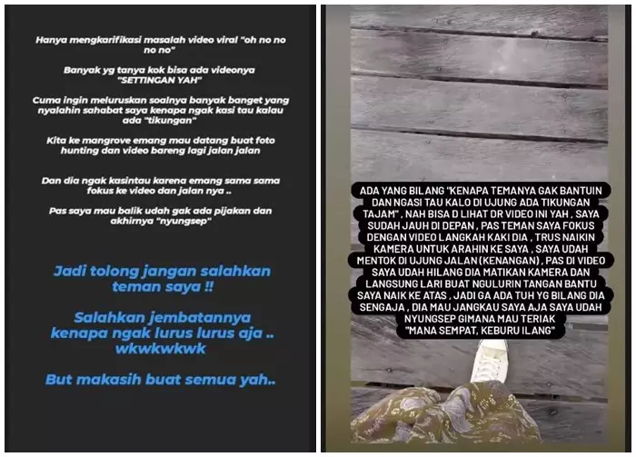 jatuh saat bikin konten © 2021 Instagram jatuh saat bikin konten © 2021 Instagram