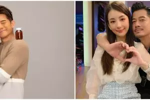 6 Potret mesra Aaron Kwok dan istri, terpaut usia 22 tahun