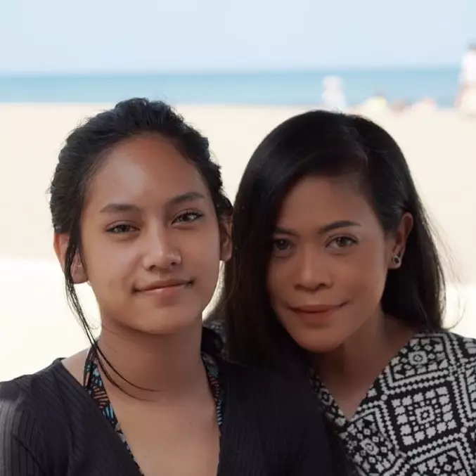 Kikan eks Cokelat dan putrinya © 2021 Instagram