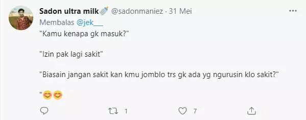 cuitan lucu izin sakit Twitter