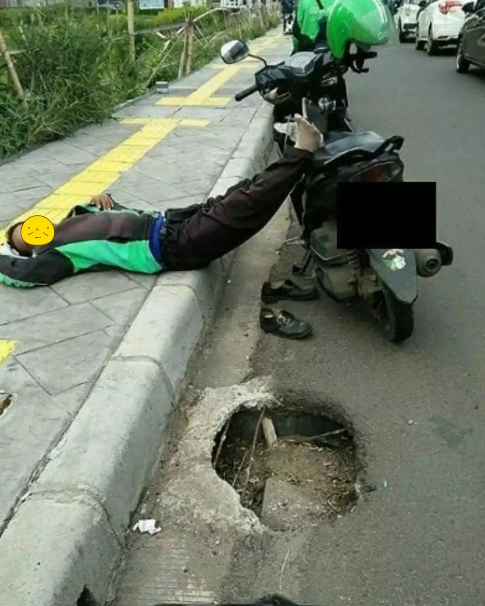 driver ojol pas istirahat © Instagram