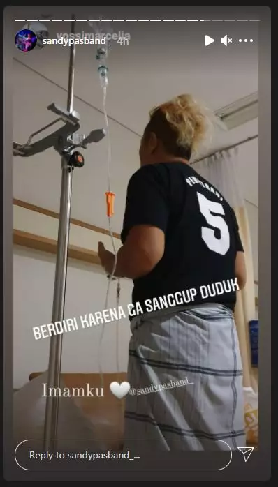 potret kondisi Sandy Pas Band alami pendarahan Instagram