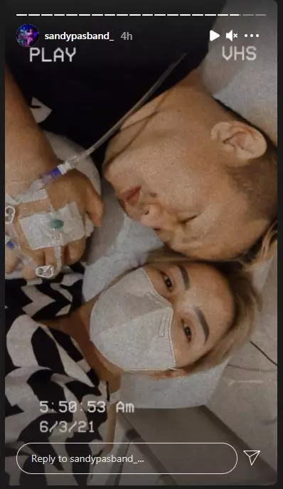 potret kondisi Sandy Pas Band alami pendarahan Instagram