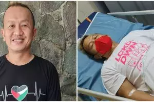 6 Potret kondisi terbaru Sandy Pas Band, alami pendarahan usai operasi