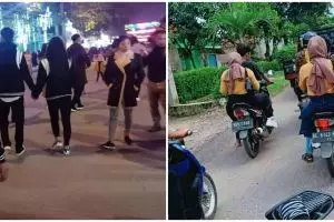 10 Potret lucu tak sengaja kembaran di tempat umum ini bikin cekikikan