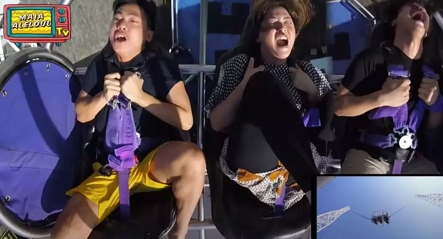 Maia ditantang El naik wahana ekstrem © YouTube Maia ditantang El naik wahana ekstrem © YouTube