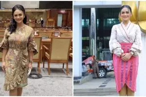 10 Ide outfit batik ala Krisdayanti, tampil berkelas