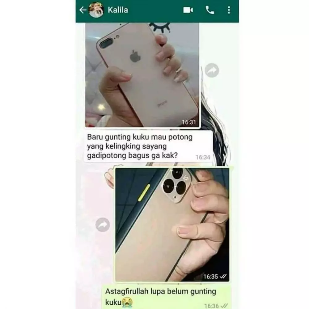 chat lucu ngingetin temen © 2021 instagram.com