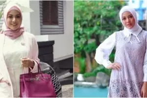 7 Gaya pemotretan Aurel pertama kali berhijab, auranya kian terpancar