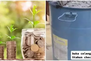 5 Tahun menabung uang koin, setelah dibongkar jumlahnya bikin melongo