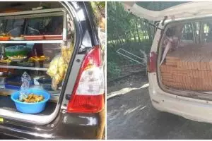 20 Potret lucu bagasi mobil ini bikin pengendara lain tepuk jidat