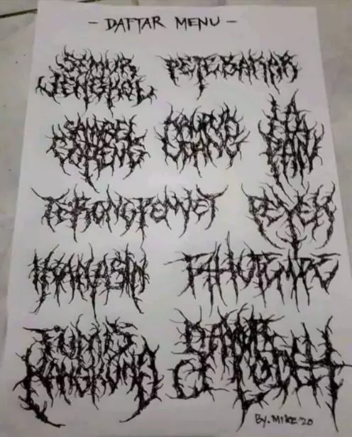 daftar menu warung makan © berbagai sumber