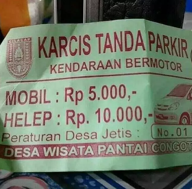 Potret lucu karcis parkir © berbagai sumber Potret lucu karcis parkir © berbagai sumber