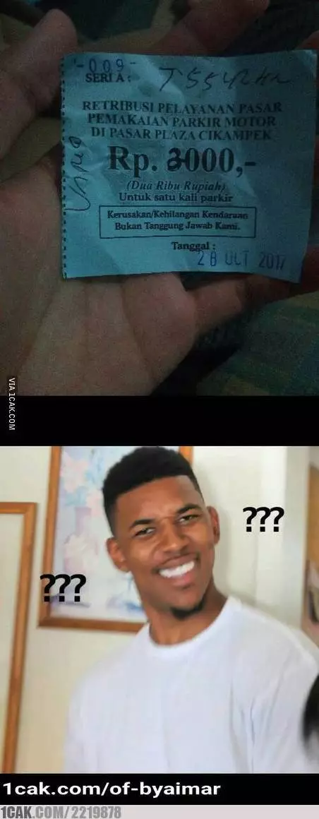 Potret lucu karcis parkir © berbagai sumber Potret lucu karcis parkir © berbagai sumber
