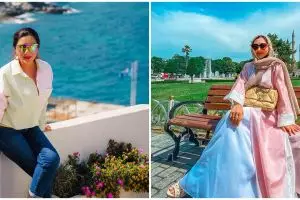 10 Gaya outfit Ashanty saat liburan ke Dubai dan Turki, stylish abis