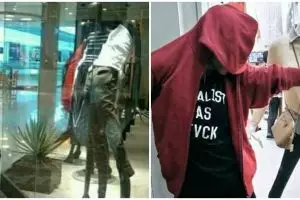 20 Aksi lucu foto bareng manekin ini lucunya bikin garuk kepala