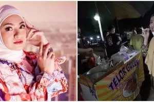 8 Momen Nathalie Holshcer jajan kaki lima di pasar, semua diborong